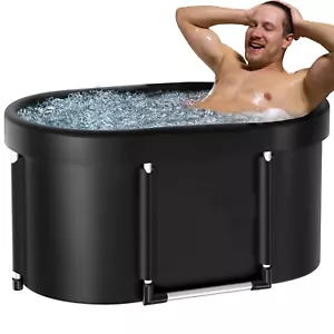 Upgrade 129 Gal Large Oval Ice Bath Tub for Athletes,Portable Cold Plunge Tub - Picture 1 of 10
