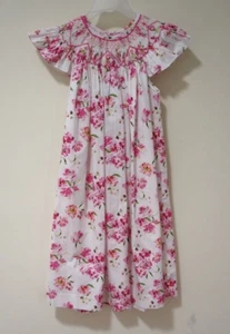 NWT Mom & Me Smocked Floral Bishop Dress Girl's Size 5 - Picture 1 of 2