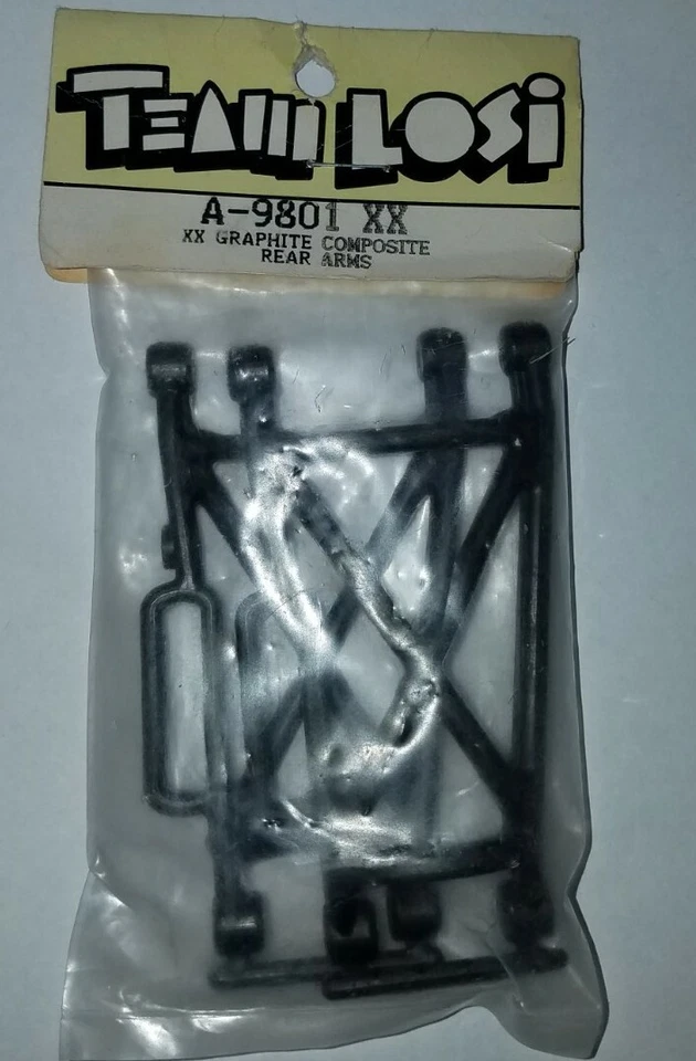 Vintage Team Losi Graphite Rear Suspension Arms xx 2wd Buggy White Stamp A-9801 - Image 1 of 1
