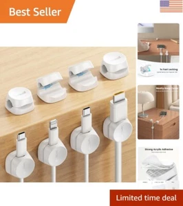 8-Pack Spring Cord Organizer Clips - Efficient Cable Management Solution - Afbeelding 1 van 9