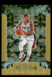 2015-16 Panini Excalibur Crusade Camo #48 C.J. McCollum