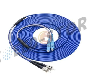 1Pcs Neuf 300M Câble Blindé SC-ST UPC SM 9/125 Duplex Fibre Optique Patch Cord - Photo 1/4