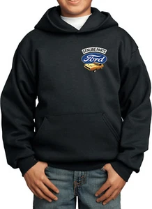 Kids Ford Mustang Hoodie Genuine Parts Pocket Print - Picture 1 of 21