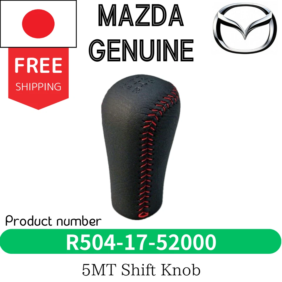MAZDA OEM RX-7 FD3S SPIRIT R Shifter Shift Change Knob Leather Red Stitch #922 Foto 1 de 1