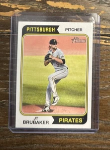 2023 TOPPS HERITAGE JT BRUBAKER #454 PITTSBURGH PIRATES SP SHORT PRINT - Picture 1 of 2