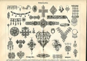 Pizarra antigua - Tema "Joyería" de 1895 (BE-2) - Imagen 1 de 1