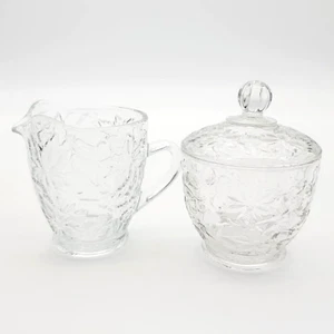 Vintage Princess House Crystal Fantasia 3 Piece Sugar and Creamer Set Tableware - Picture 1 of 14