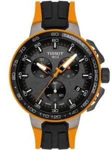 Reloj para hombre Tissot T-Race Cycling T111.417.37.441.04 cronógrafo correa naranja - Imagen 1 de 3