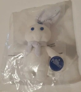 Mini sac de fèves vintage 1999 Pillsbury Doughboy 6" blanc peluche poupée dough boy - Photo 1/4