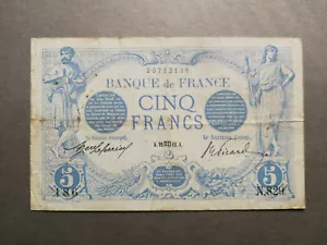 France,old banknote 5 Francs 1912 - Picture 1 of 2