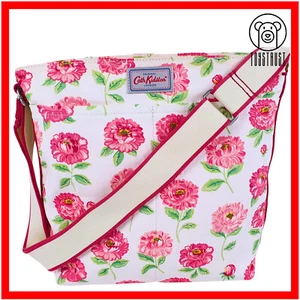 Cath Kidston Reißverschluss Messenger Umhängetasche Dahlie Creme Blumen Canvas CM41 - Bild 1 von 13