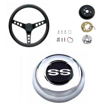 Grant Classic Style Wheel & Steering Wheel Installation Kit & Chrome Horn Button Foto 1 de 4