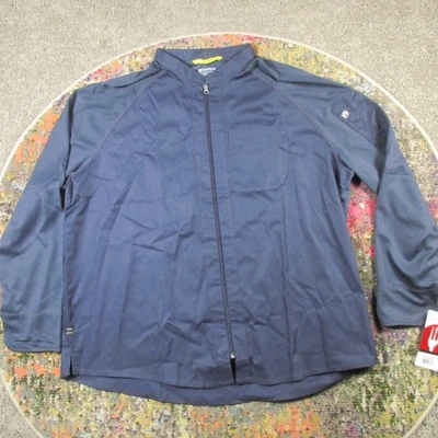 Chef Works Full Zip Shacket Mens 3XL Gray Vented Arms Back Mandarin Collar NEW - Image 1 of 4