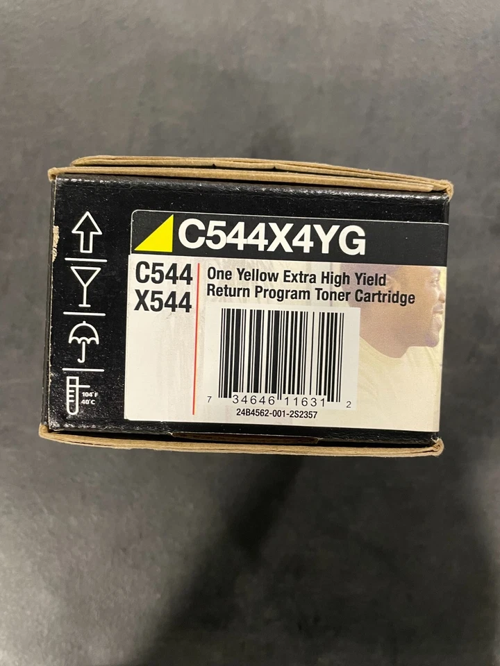 Tóner genuino Lexmark C544X4YG amarillo extra alto rendimiento - NUEVO SELLADO Foto 1 de 1