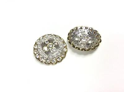 BOTTONE GIOIELLO ORO E ARGENTO CM  3 - Immagine 1 di 2