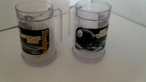 NFL Pittsburg Steelers Lot/2 Freezer Mugs AFC Champions 2010 - NEW - Picture 1 of 8