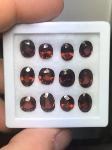 Rhodolite Garnet Gemstones Lot Natural 31.62 Carat 12 Pc Genuine Loose Sri Lanka - Picture 1 of 7