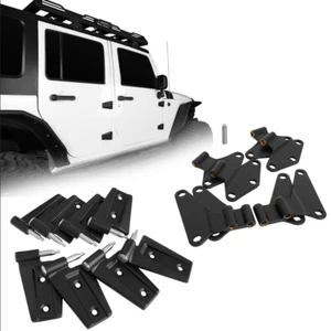 16PCS Door Black Steel Hinges Replaced Car Parts For Jeep Wrangler JK 2007-2018 - Picture 1 of 12