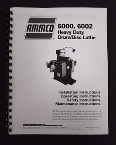 Ammco 6000, 6002, Heavy Duty Brake Lathe Operating Manual - Picture 1 of 3
