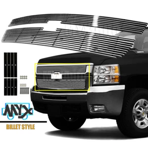 Fits 2006 Chevy Silverado 1500/05-06 2500HD/3500 Billet Grille Grill Combo - Picture 1 of 8