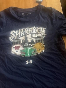Notre Dame 2021 Shamrock Series Shirt Under Armour YXL  - Picture 1 of 2