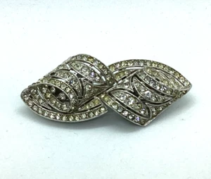 Trifari Clip-Mates robe clips et broche vintage cristal strass pièce rare - Photo 1/10
