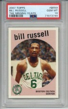 2007 TOPPS THE MISSING YEARS #BR59 BILL RUSSELL CARD CELTICS PSA 10 LOW POP 8