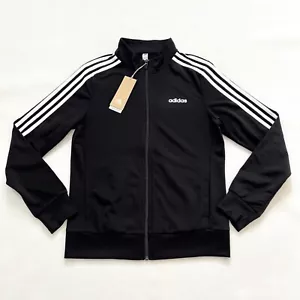 $50 NWT Women's ADIDAS Black White Tricot Track Running Training Jacket Small - Picture 1 of 6