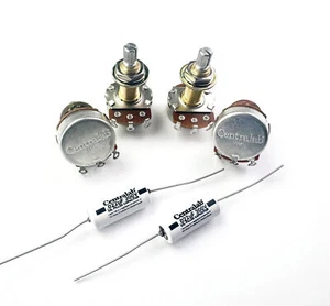 Centralab 550k Long Shaft Pots and PIO .022 Capacitor LP Bundle - Picture 1 of 2