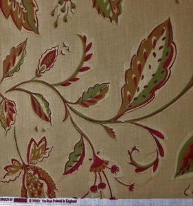 BTY Collier Campbell MORESCO DECORATOR FABRIC Printed in England LINEN 2004 - Picture 1 of 1