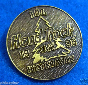 REYKJAVIK ÁRBOL DE NAVIDAD 1996 FC PARRY MADE JOL BRONCE METAL Hard Rock Café PIN  - Imagen 1 de 1