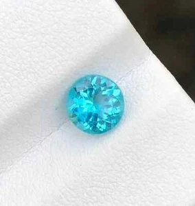 Certified Natural Paraiba Tourmaline 4.80 Ct Blue Round Cut Loose Gemstone - Picture 1 of 5