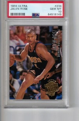 1994 Ultra # 234 Jalen Rose RC PSA 10 - Image 1 of 2