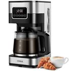 Programmable Drip Coffee Maker with Regular & Strong Brew, Warming Plate, 10 ...