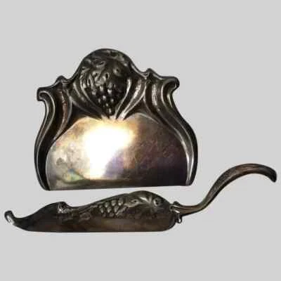 Antiguo juego de migas de plata accesorio de comedor Foto 1 de 4