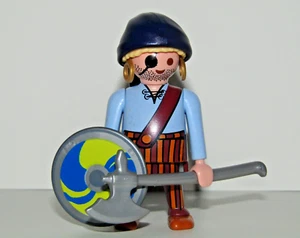 Playmobil einäugiger mürrischer Wikinger mit Schild und Axt - C6 - Bild 1 von 4