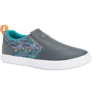 Xtratuf Women's Fishwear Leather Sharkbyte Deck Shoes XSW2DV Size 6 w/ fishies - Picture 1 of 1