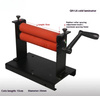 6 Inch Manual Cold Laminator 5.07Lb Roll Mount Photo Vinyl Laminating Machine - Image 1 of 4
