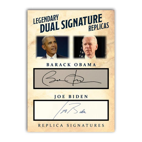 Barack Obama Joe Biden Collectible ACEO Replica Presidential Signature Card Cover