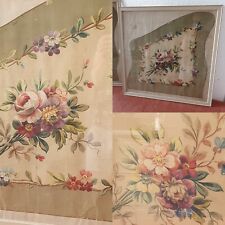 c.1880 Pair Antique French Aubusson Tapestry Cartoons Designs Gouache Paintings
