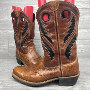 Ariat Mens Size 11.5 D Heritage Roughstock VentTEK Boots Gingersnap/Tan 10019980 - Picture 1 of 17