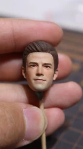 Painted Grant Gustin Barry Allen Head Carved 1/12 Scale Fit 6'' Mafex Figure - Picture 1 of 3