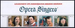 Scott #3154-3157a Opera Singers Title Plate Strip (Block) of 4 Stamps - MNH - Picture 1 of 1