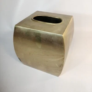 Metal Kleenex Dispenser Faux Golden - Picture 1 of 8
