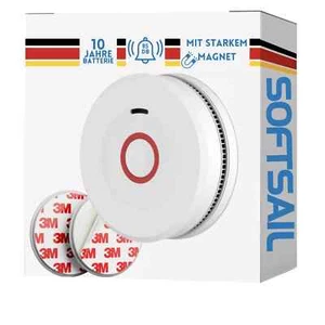 20er Set 10-Jahres Rauchmelder mit 3M Magnetplatten - Zuverlässig & Langlebig - Bild 1 von 8