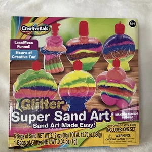 Creative Kids - Glitter Super Sand Art Activity Kit Makes Six (6)  NEW Sealed - Picture 1 of 9