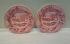 A Pair of Johnson Bros Historic America Pink Stagecoach Ashtrays