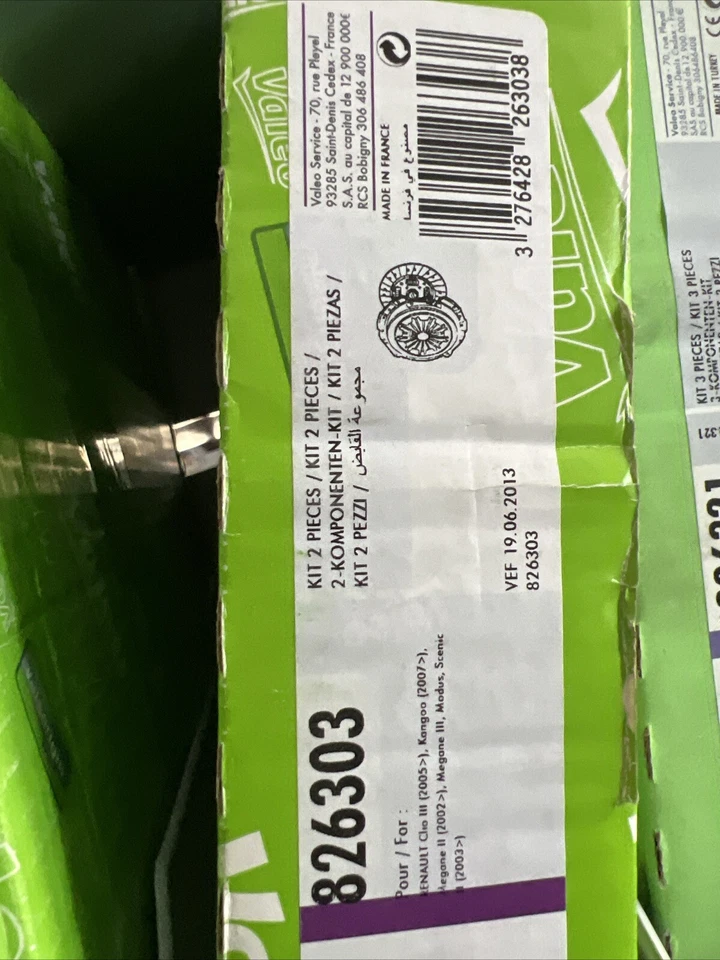 Kit Frizione Valeo 826303 Kit2p Renault,Dacia,Lada  1.4 , 1.6 Foto 1 de 1