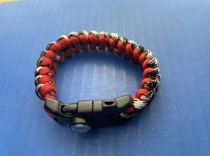 A2S Survival Tactical Multifunction Paracord Bracelet Compass Whistle - Picture 1 of 9