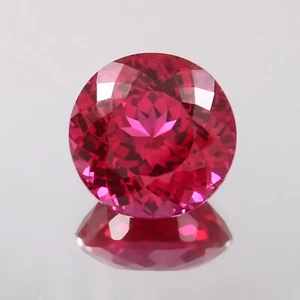 Natural Flawless Mozambique Blood Red Ruby Round Loose Cut Gemstone 18x18 MM - Picture 1 of 6